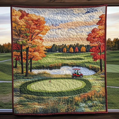 Vintage Golf Course Quilted Blanket GFTOHD7283