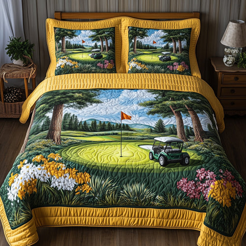 Azalea Fairway 3-Piece Quilted Bedding Set GFTOHD7390