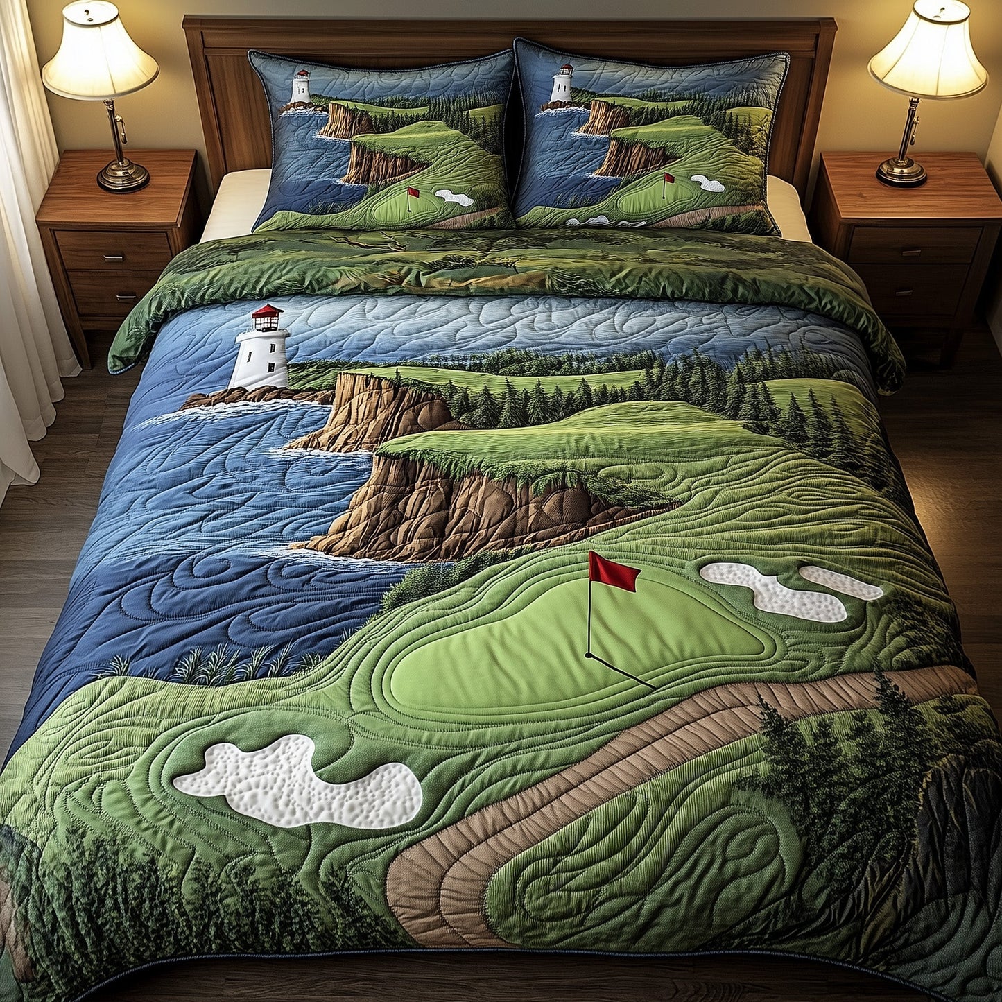 Fairway Dreams 3-Piece Quilted Bedding Set