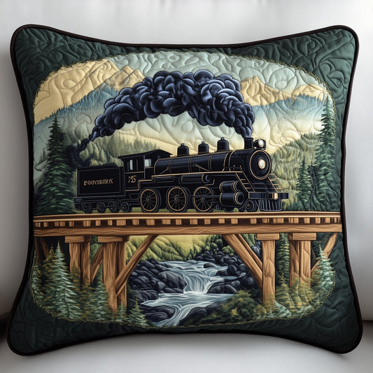 Rustic Train Quilted Pillow Case GFTOHD7447