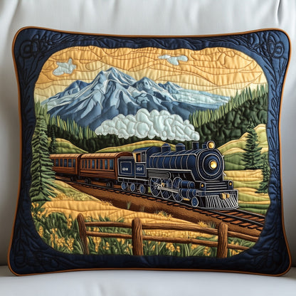 Rustic Train Quilted Pillow Case GFTOHD7448