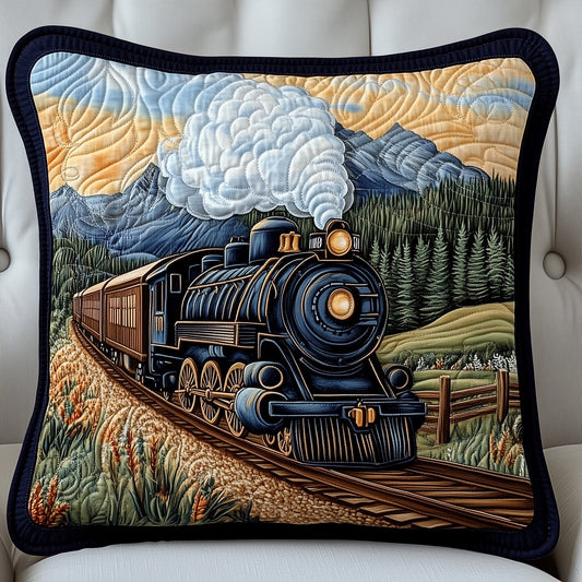 Rustic Train Quilted Pillow Case GFTOHD7451