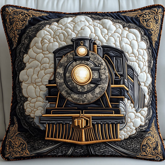 Rustic Train Quilted Pillow Case GFTOHD7452