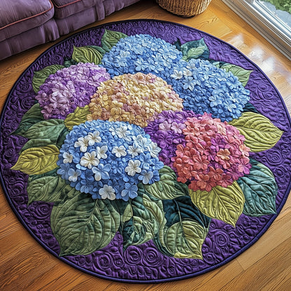 Blooming Hydrangea Paradise Quilted Round Mat GFTOHD7477