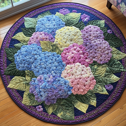 Blooming Hydrangea Paradise Quilted Round Mat GFTOHD7478