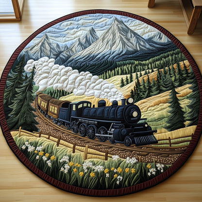 Rustic Train Quilted Round Mat GFTOHD7494