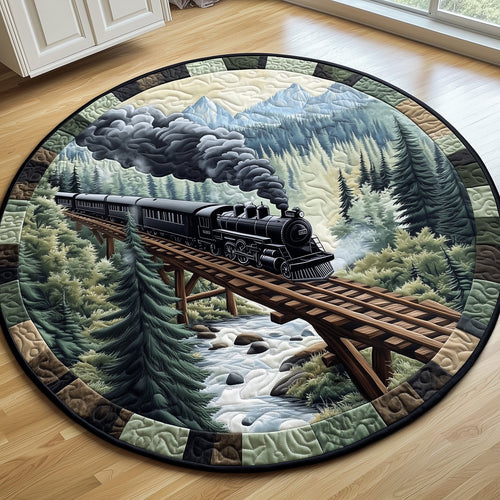 Rustic Train Quilted Round Mat GFTOHD7500