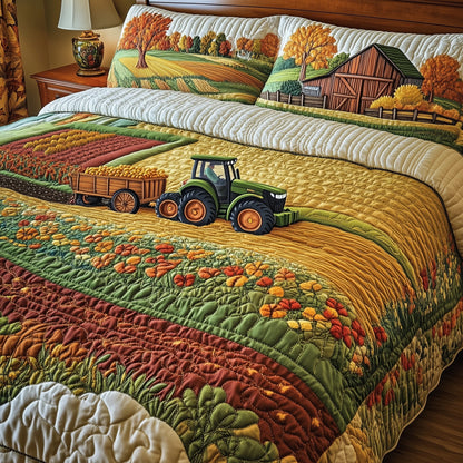 Golden Farm Fields 3-Piece Quilted Bedding Set GFTOHD7555