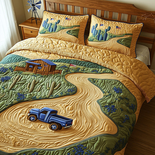 Texas Heritage Land 3-Piece Quilted Bedding Set GFTOHD7691