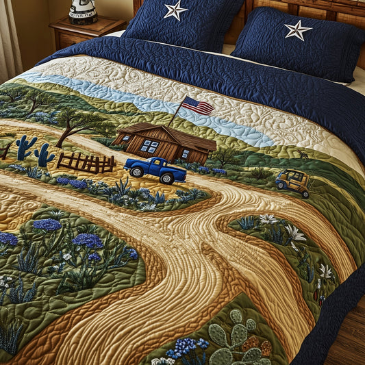 Texas Heritage Land 3-Piece Quilted Bedding Set GFTOHD7692