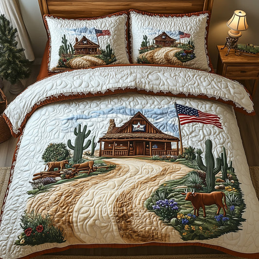 Texas Field Journey 3-Piece Quilted Bedding Set GFTOHD7698
