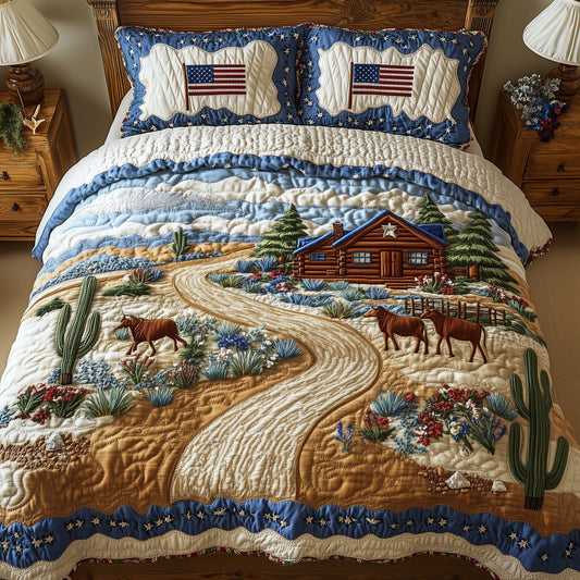 Texas Field Journey 3-Piece Quilted Bedding Set GFTOHD7699