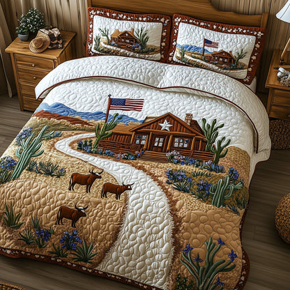 Texas Field Journey 3-Piece Quilted Bedding Set GFTOHD7700