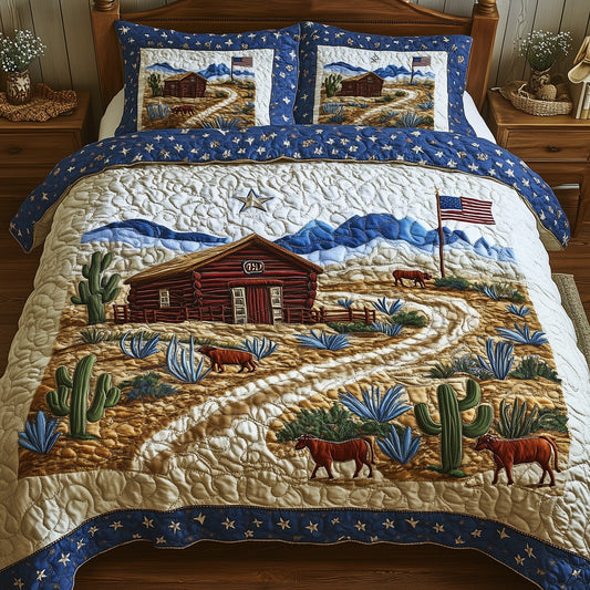 Road to Texas 3-Piece Quilted Bedding Set GFTOHD7702