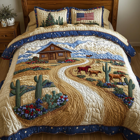 Road to Texas 3-Piece Quilted Bedding Set GFTOHD7703