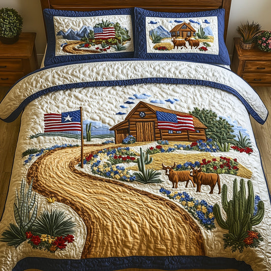 Wild Texas Dreams 3-Piece Quilted Bedding Set GFTOHD7707