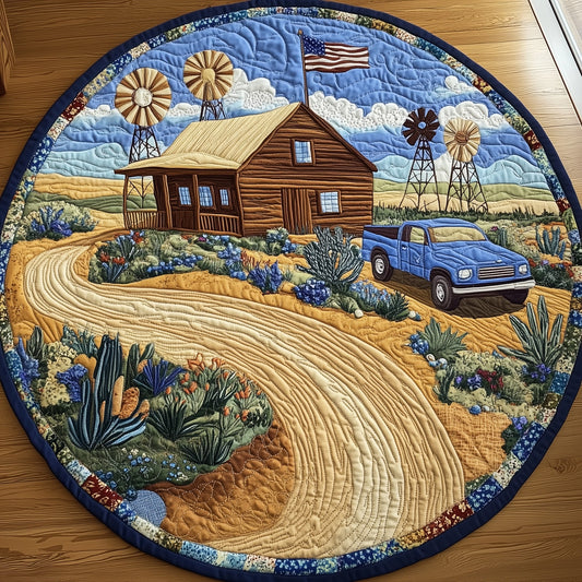 Texas Wild Spirit Quilted Round Mat GFTOHD7708