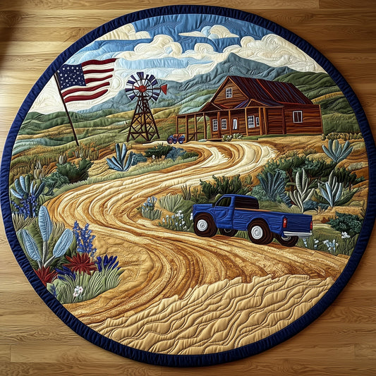 Texas Wild Spirit Quilted Round Mat GFTOHD7709