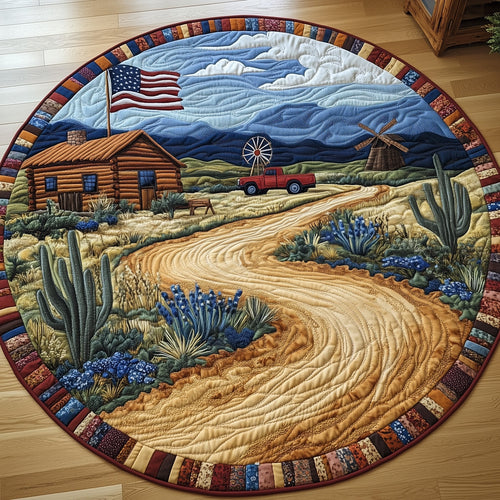 Road to Texas Quilted Round Mat GFTOHD7711