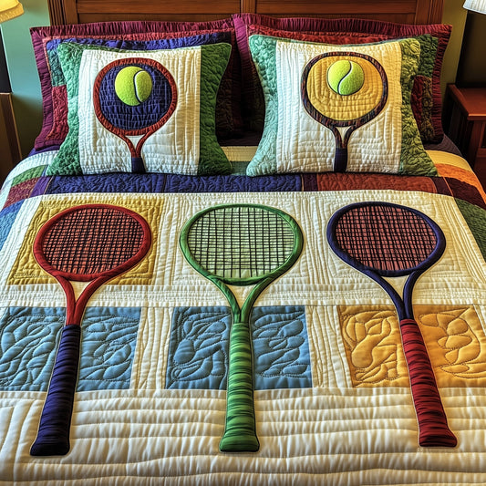 Tennis Time 3-Piece Quilted Bedding Set GFTOHD7725