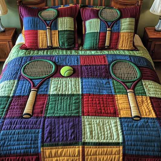 Tennis Time 3-Piece Quilted Bedding Set GFTOHD7726