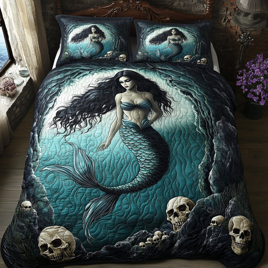 Haunting Mermaid Beauty 3-Piece Quilted Bedding Set GFTOHD7756