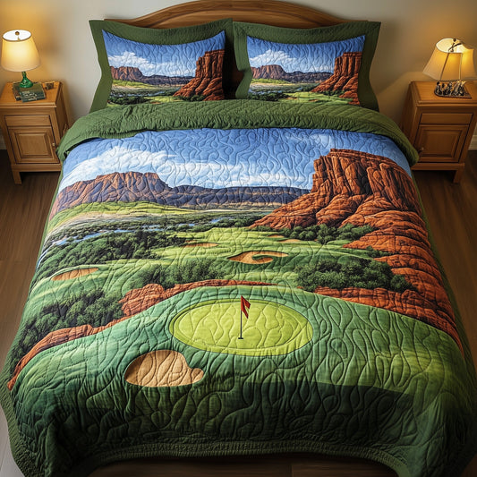 Canyon Golf Vista 3-Piece Quilted Bedding Set GFTOHD7766