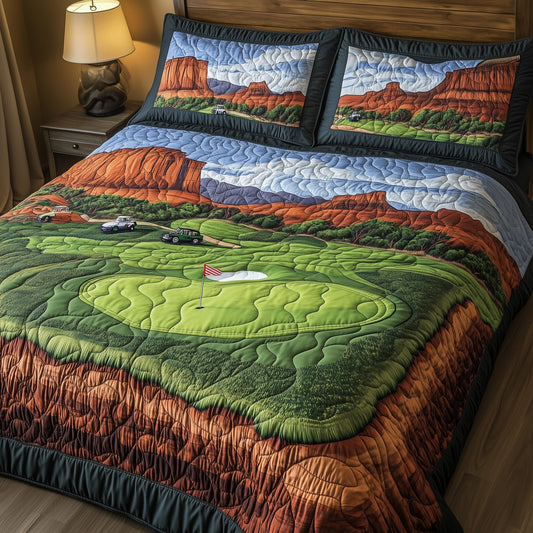 Canyon Golf Vista 3-Piece Quilted Bedding Set GFTOHD7767