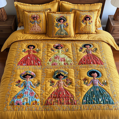 SunBonnet Sue 3-Piece Quilted Bedding Set GFTOHD7778