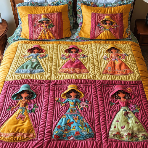 SunBonnet Sue 3-Piece Quilted Bedding Set GFTOHD7779