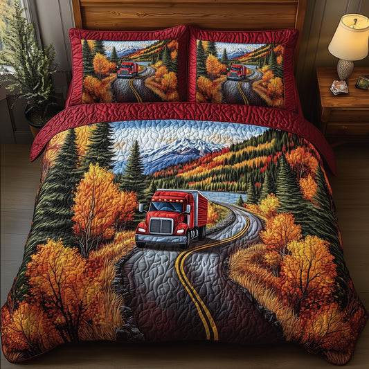 Mountain Truck Journey 3-Piece Quilted Bedding Set GFTOHD7791