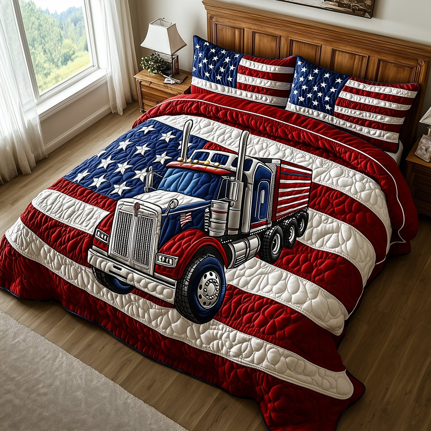 United Truck Power 3-Piece Quilted Bedding Set GFTOHD7798