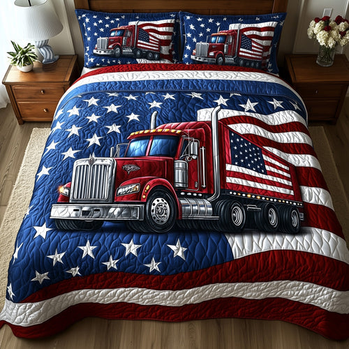 United Truck Power 3-Piece Quilted Bedding Set GFTOHD7799