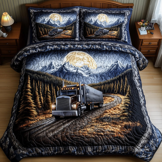 Silent Highway Giant 3-Piece Quilted Bedding Set GFTOHD7800