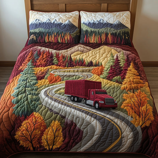 Majestic Truck Voyage 3-Piece Quilted Bedding Set GFTOHD7825