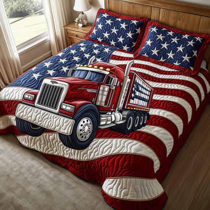 Majestic Truck Voyage 3-Piece Quilted Bedding Set GFTOHD7828