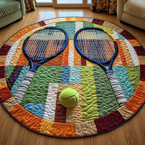 Tennis Time Quilted Round Mat GFTOHD7840