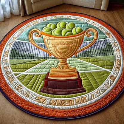 Tennis Time Quilted Round Mat GFTOHD7842