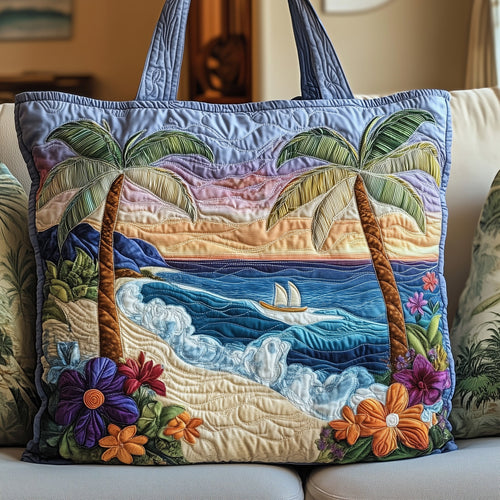 Beachfront Floral Haven Quilted Tote Bag GFTOHD7844