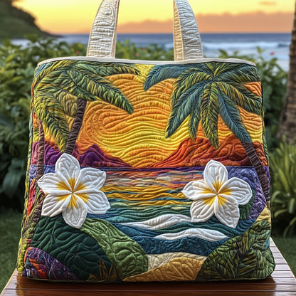 Seaside Blossom Escape Quilted Tote Bag GFTOHD7846