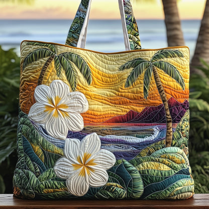 Seaside Blossom Escape Quilted Tote Bag GFTOHD7847