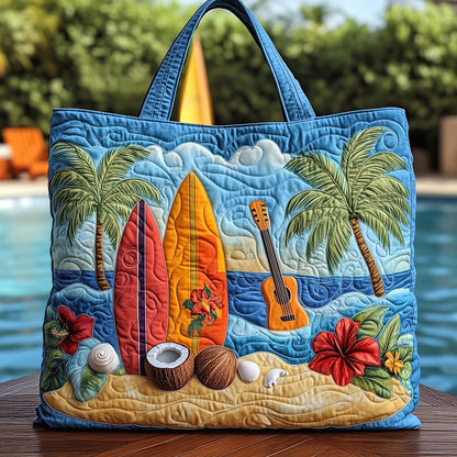 Tropical Beach Dreams Quilted Tote Bag GFTOHD7850
