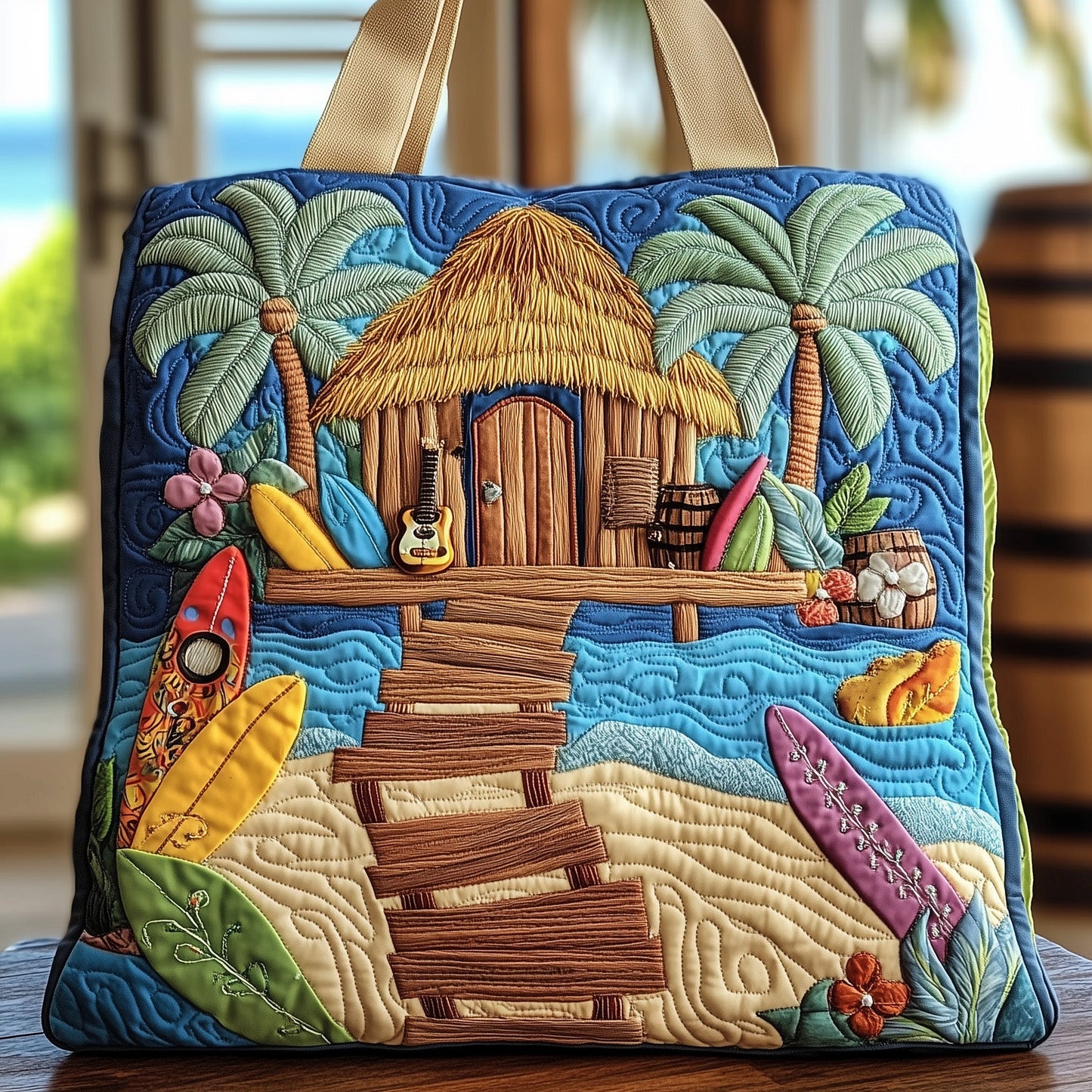 Aloha Vibes Quilted Tote Bag GFTOHD7855