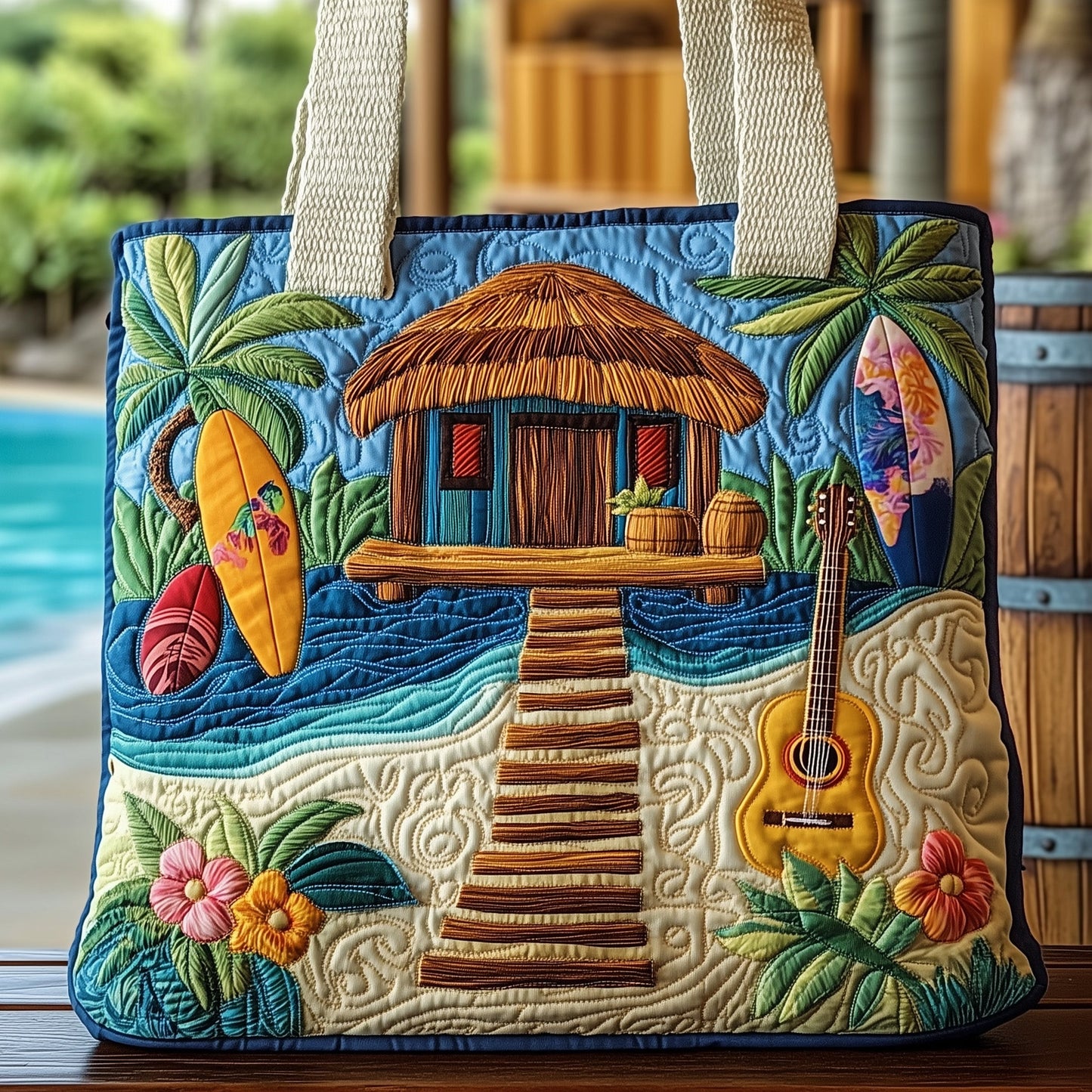 Aloha Vibes Quilted Tote Bag GFTOHD7856