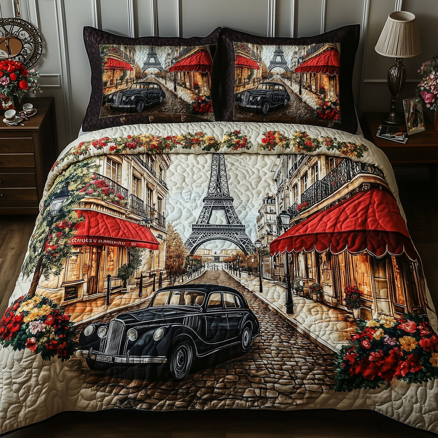 Timeless Paris Stroll 3-Piece Quilted Bedding Set GFTOHD7861