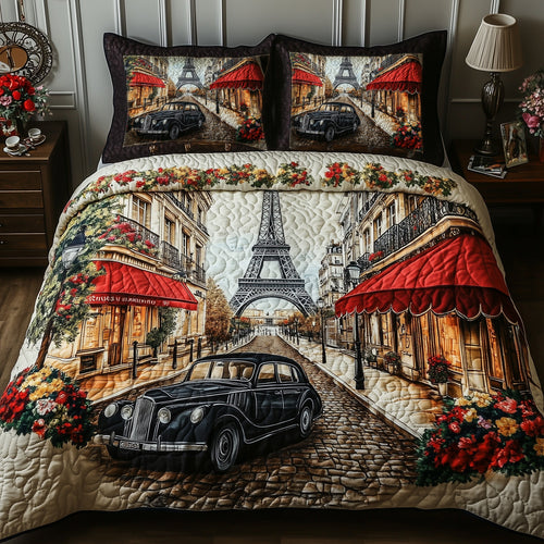Timeless Paris Stroll 3-Piece Quilted Bedding Set GFTOHD7861