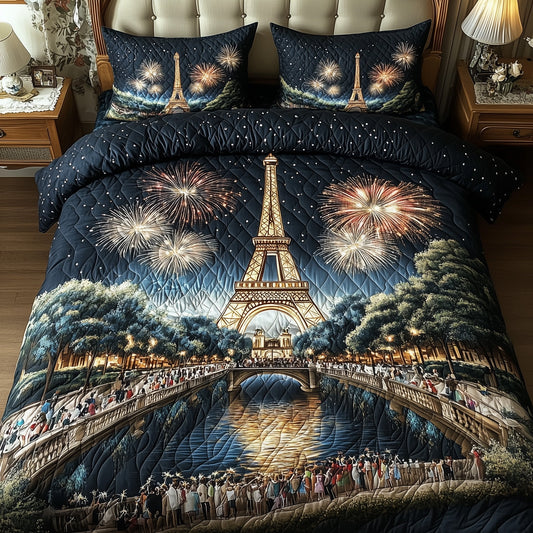 Parisian Sky Show 3-Piece Quilted Bedding Set GFTOHD7868