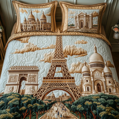Paris Dreams 3-Piece Quilted Bedding Set GFTOHD7871