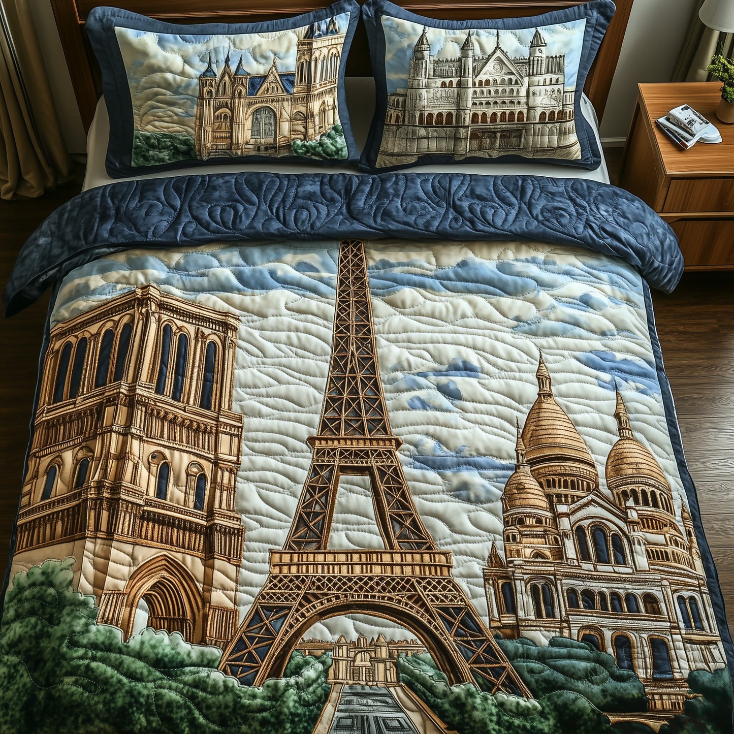 Paris Dreams 3-Piece Quilted Bedding Set GFTOHD7872
