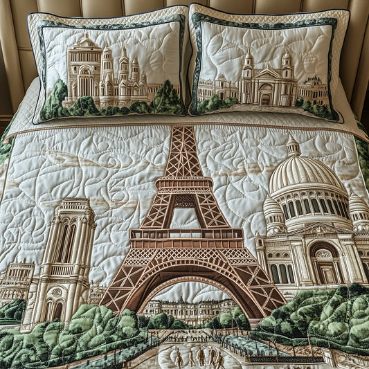 Paris Dreams 3-Piece Quilted Bedding Set GFTOHD7873